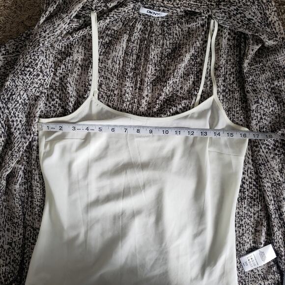 DKNYC Patterned Button Down Blouse with Built-In Cami - Picture 12 of 14